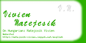 vivien matejcsik business card